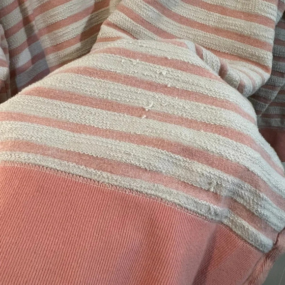 Old Navy Pullover Sweater Womens Plus Size XXL Pink and White 100% Cotton Knit - Picture 6 of 7